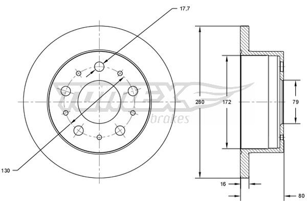 TOMEX Brakes Bremsscheibe
